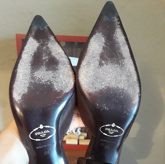 Prada Leather Embellished Pumps - Picture 5 of 6